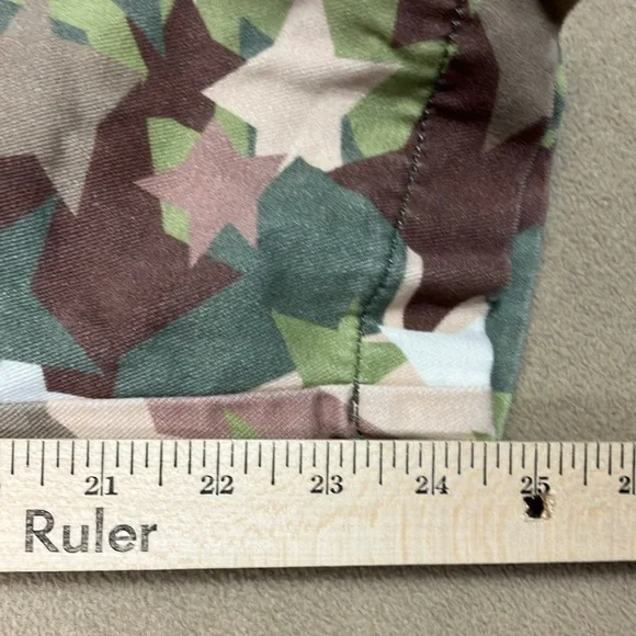 Elisabetta Franchi‎ Denim Pantalon Cargo Star Camouflage Pants Women’s size 25 - Picture 11 of 15